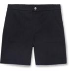 De Bonne Facture - Wide-Leg Cotton-Drill Shorts - Blue