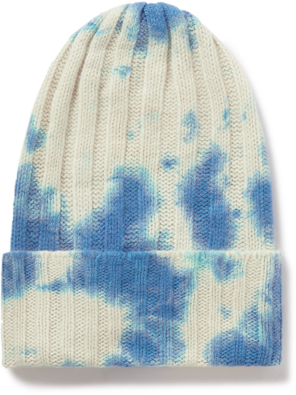 【THE ELDER STATESMAN】tie-dyed ribbed cashmere beanie The Elder Statesman - Tie-Dyed Ribbed Cashmere Beanie The