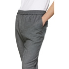 AMI Alexandre Mattiussi Grey Wool Elastic Waist Trousers