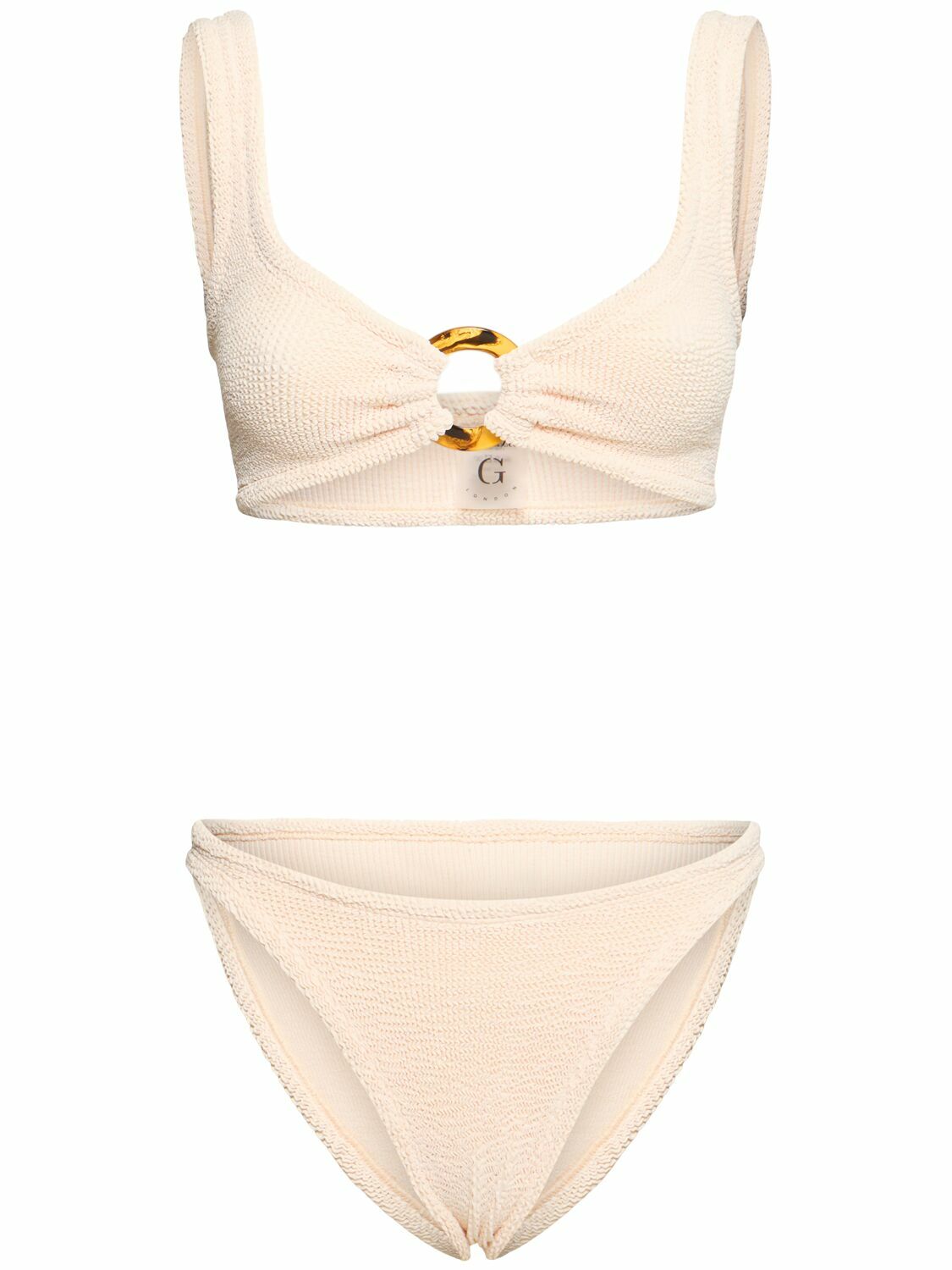 Hunza G JULIABIKINILLICKHAKI 関税送料込 Hunza G Julia Bikini Crinkle Black - I Heart Hanalei Beach