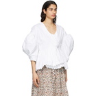 Kika Vargas White Shona Removable Collar Blouse