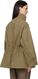 Róhe Khaki Sculptural Safari Jacket