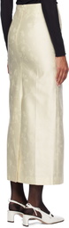 AO Yes Off-White Jacquard Maxi Skirt