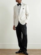 Brunello Cucinelli - Shawl-Lapel Satin-Trimmed Linen Tuxedo Jacket - Neutrals