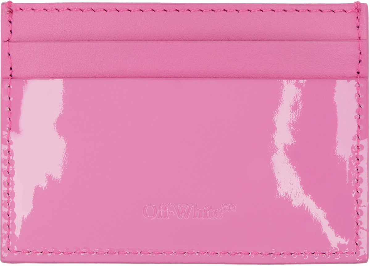 Off-White Pink Jitney Card Holder