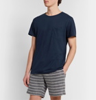 Onia - Chad Linen-Blend Jersey T-Shirt - Blue