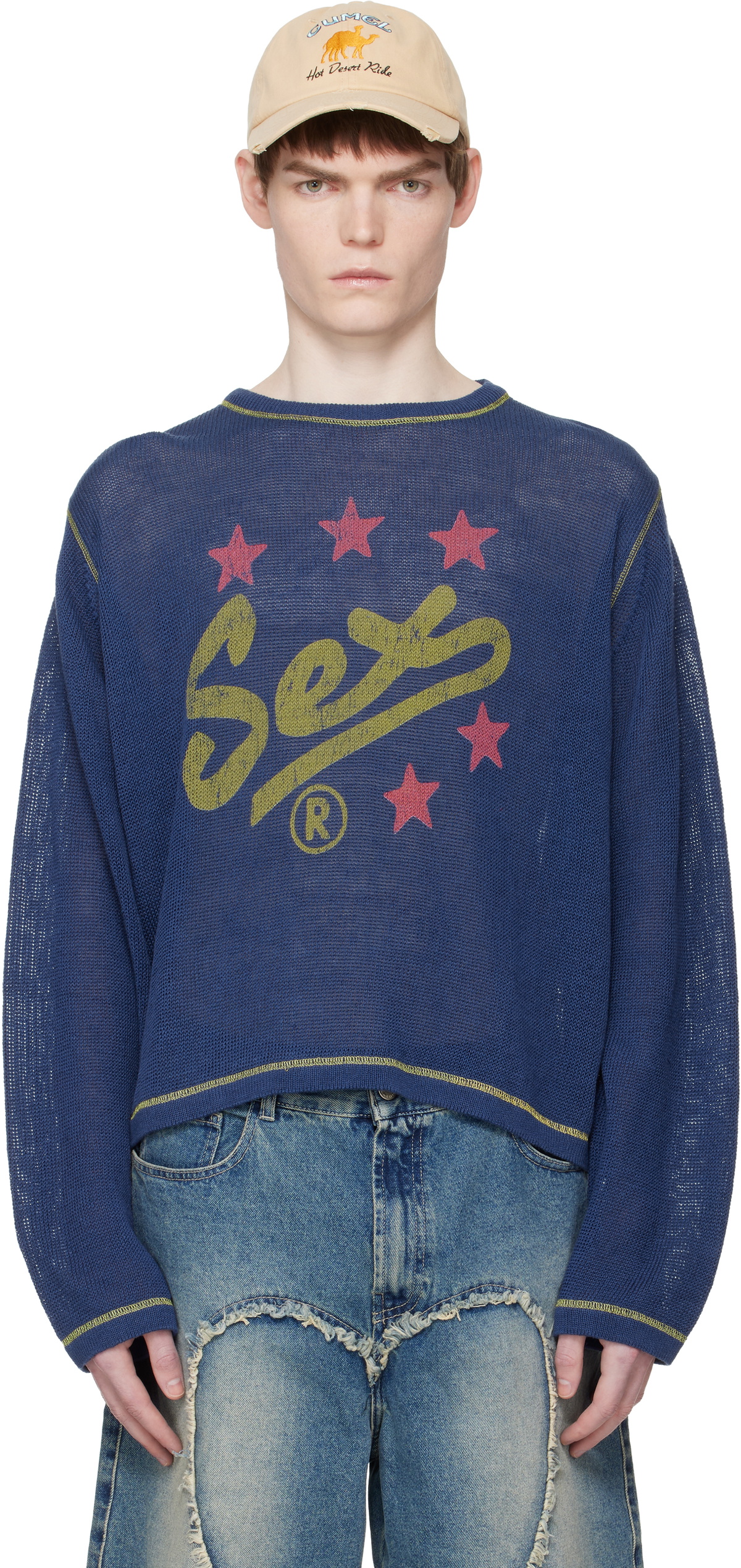 Carne Bollente Blue 'Spell It Out' Sweater