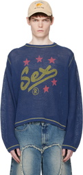 Carne Bollente Blue 'Spell It Out' Sweater
