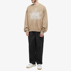 Acne Studios Men's Franzisko Devil Logo Crew Sweat in Dark Beige