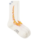 Rostersox Fire Socks in White