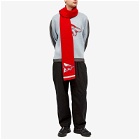 And Wander Men's x Maison Kitsuné Knit Stole in Red