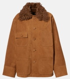Plan C Oversized leather jacket