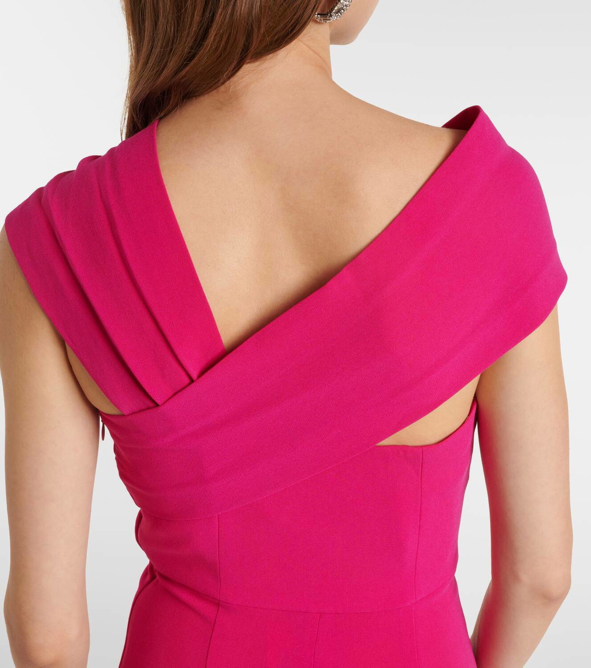 Roland Mouret Gathered cady wide-leg jumpsuit