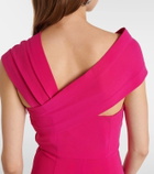 Roland Mouret Gathered cady wide-leg jumpsuit
