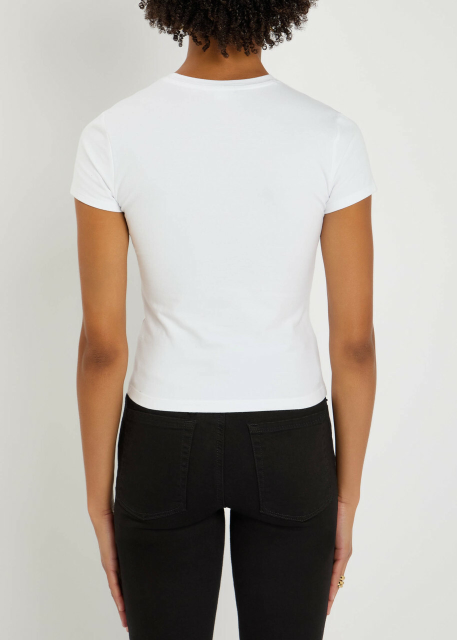 Good American Stretch-cotton T-shirt White