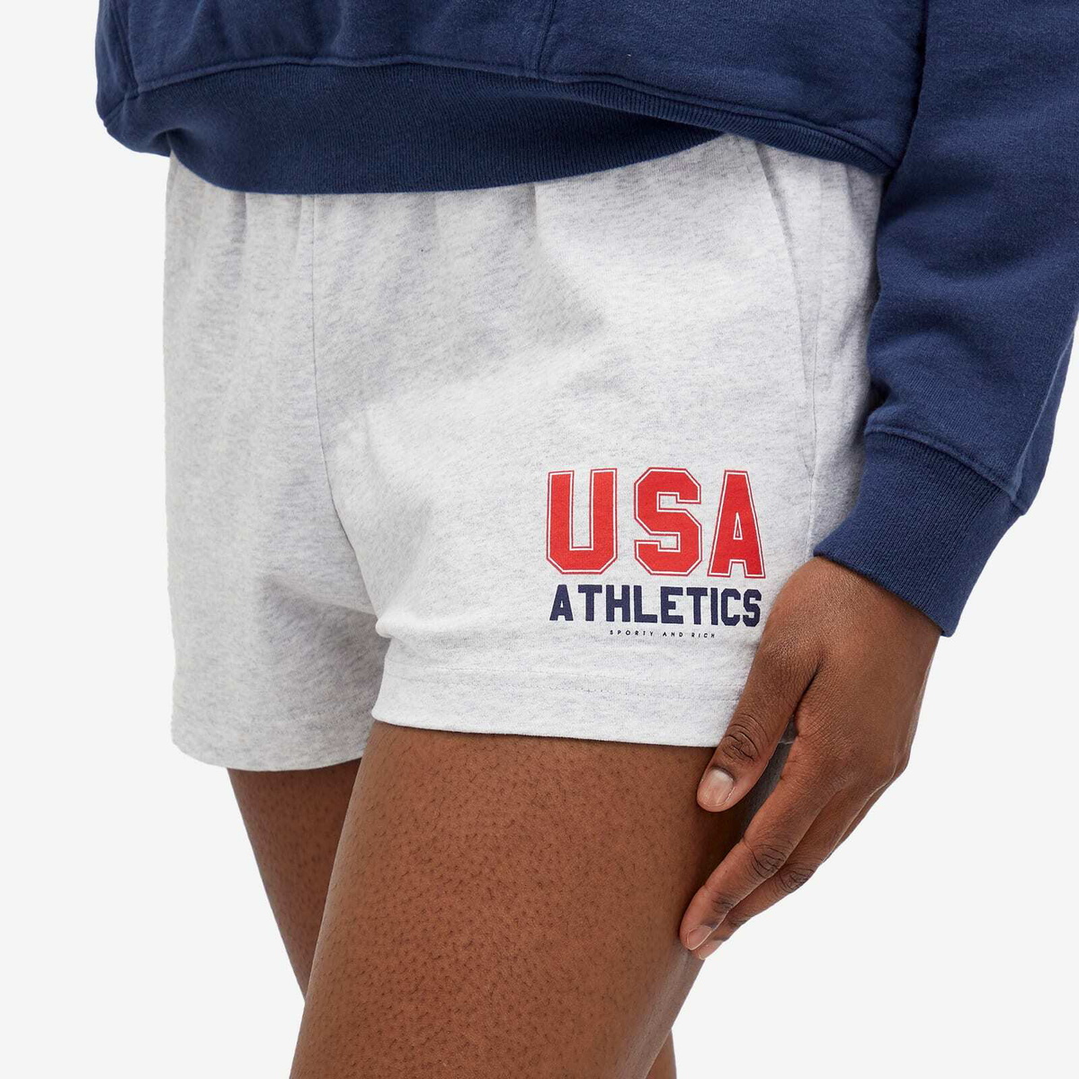 Sporty & Rich Women's USA Athletics Disco Short in Heather