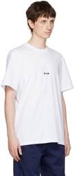 MSGM White Printed T-Shirt