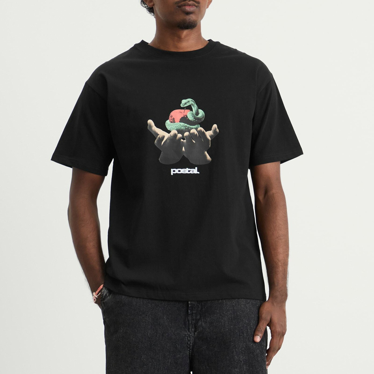 POSTAL Men's Forbidden Fruit T-Shirt in Black