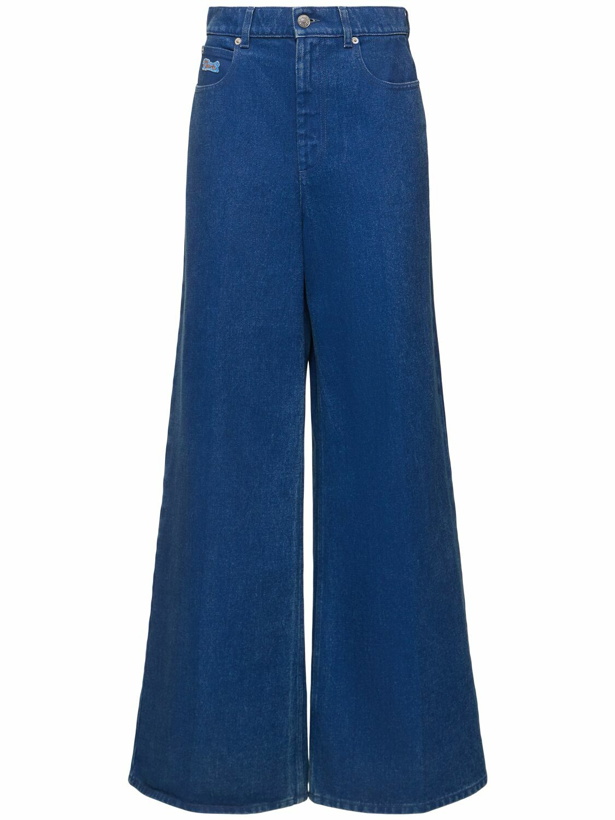 Photo: MARNI Denim Wide Leg Mid Rise Jeans