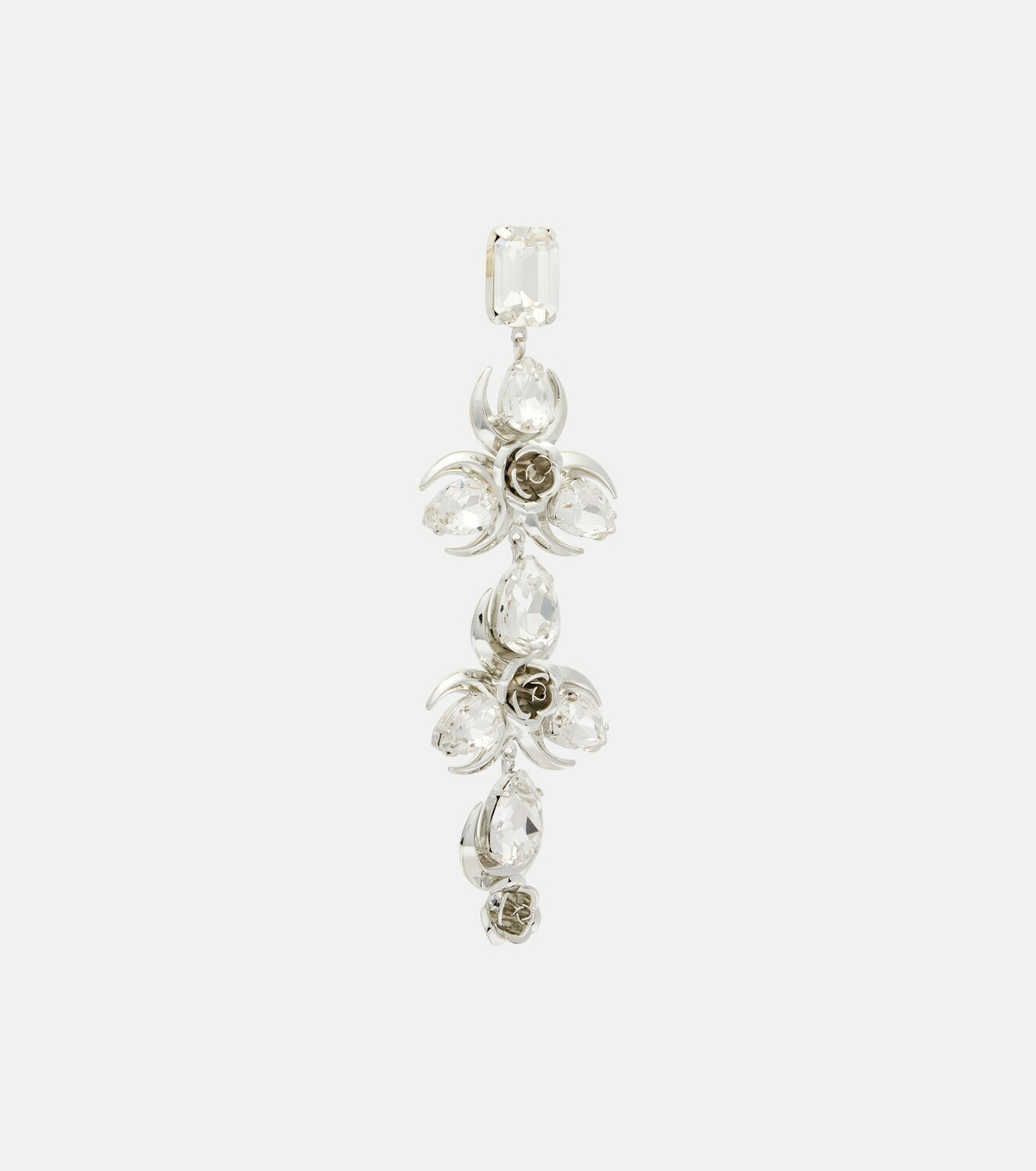 Magda Butrym Crystal-embellished floral drop earrings