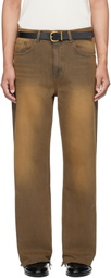 MMIC Brown Rocker Flare Jeans