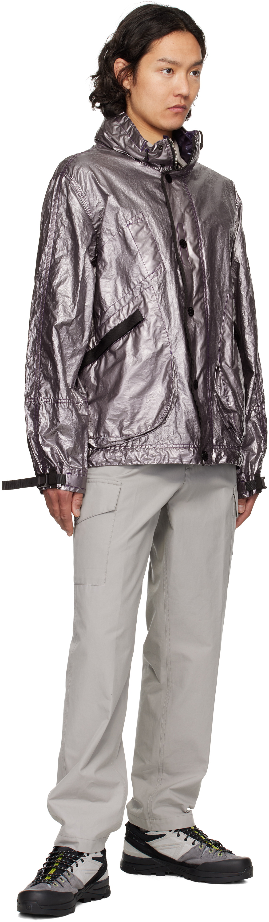 Stone Island Purple Metal Cover Jacket Stone Island