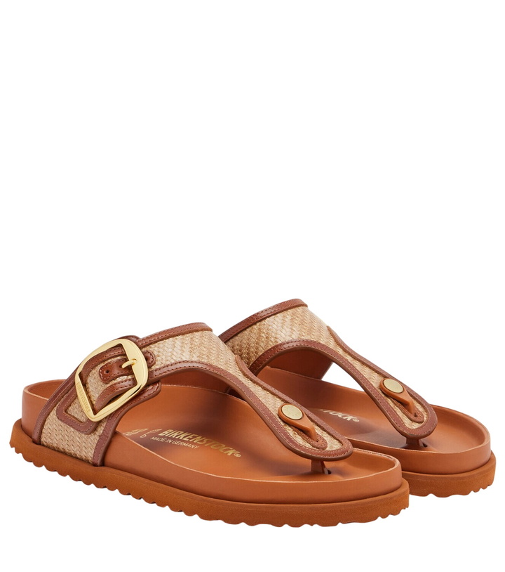 Photo: Birkenstock 1774 Gizeh leather-trimmed woven thong sandals