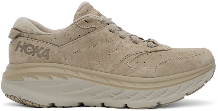 Photo: Hoka One One Taupe Bondi L Sneakers