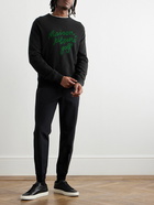 Maison Kitsuné - Logo-Jacquard Wool Golf Sweater - Black