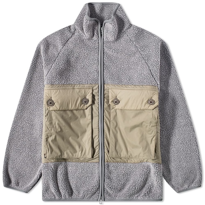Photo: F/CE. Men's Recycled Polartec Hunting Jacket in Grey