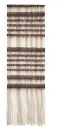Holzweiler Brown & Off-White Aster Open Tassels Scarf