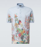 Etro Printed cotton piqué polo shirt