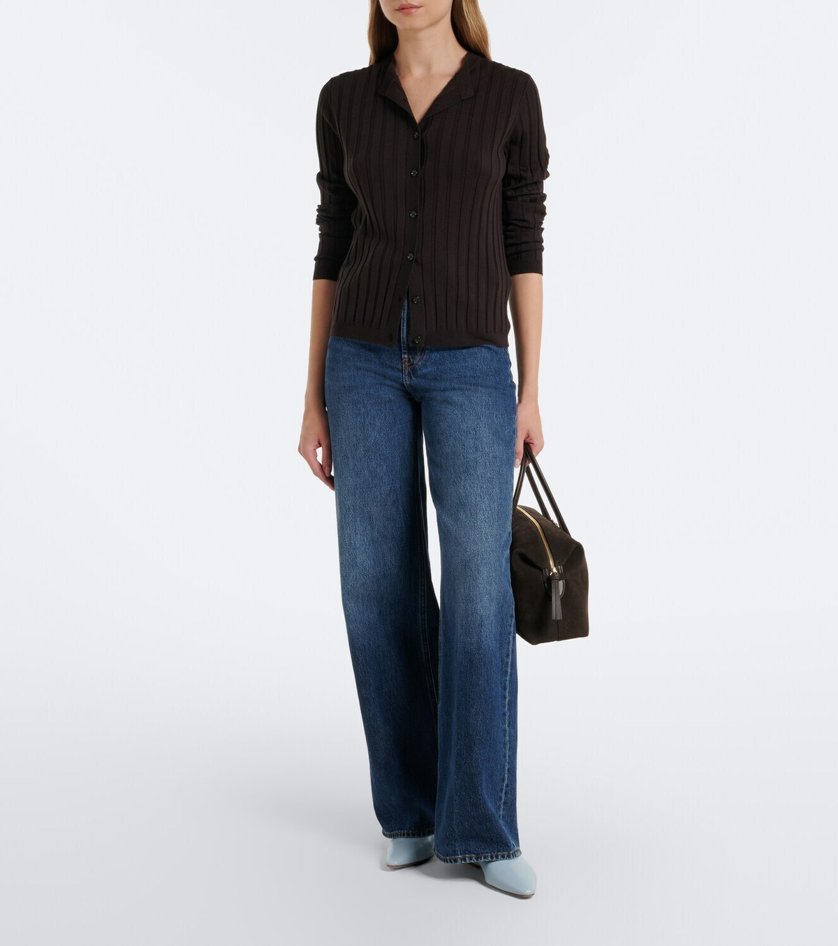Jardin des Orangers Ribbed-knit virgin wool cardigan