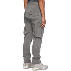 11 by Boris Bidjan Saberi Grey Denim Used Cargo Pants