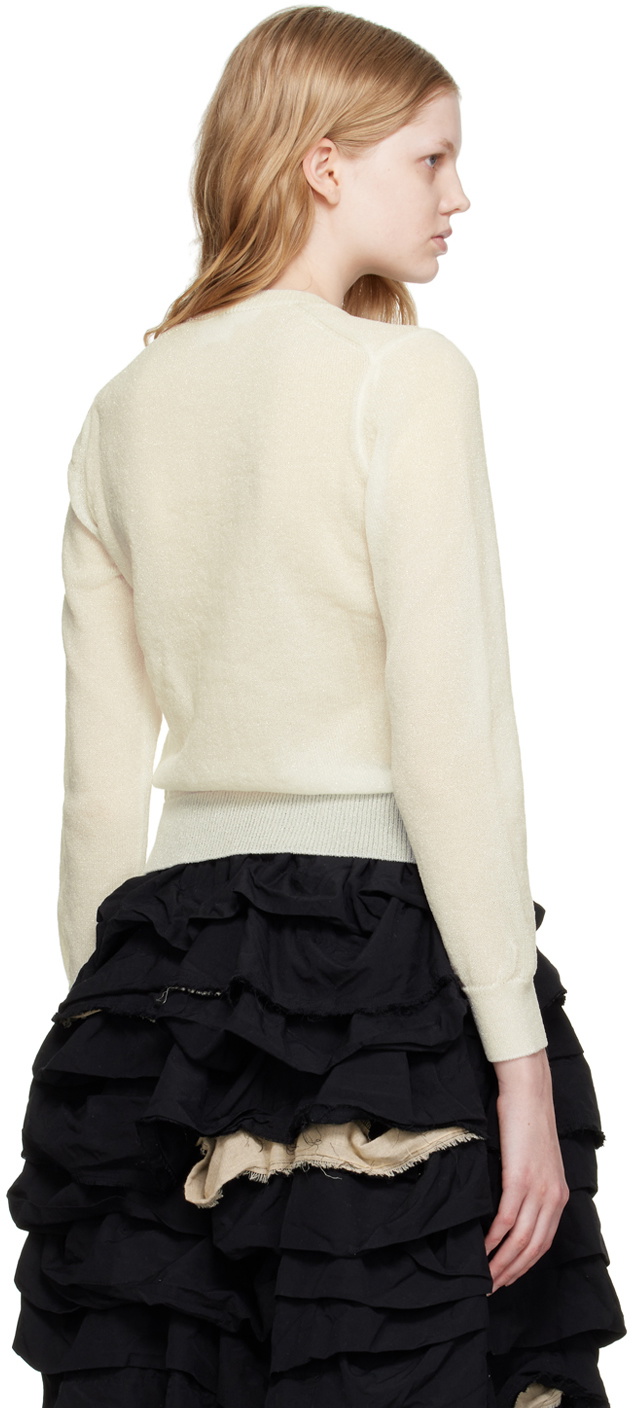 Comme des Garçons Comme des Garçons White Flower Cardigan