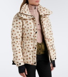 Moncler Grenoble Floral belted down ski jacket