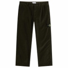 Stone Island Men's Organic Cotton Corduroy Trousers in Charcoal