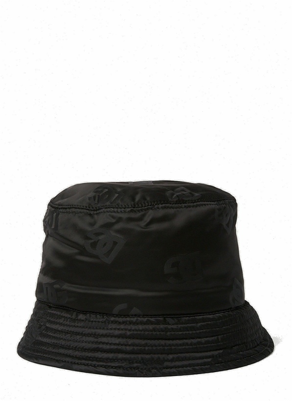 Photo: Logo Print Bucket Hat in Black
