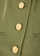 Skiim V-neck Leather Waistcoat Green