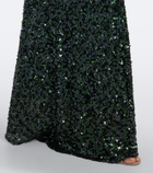 Christopher Esber Open-back sequined halterneck gown