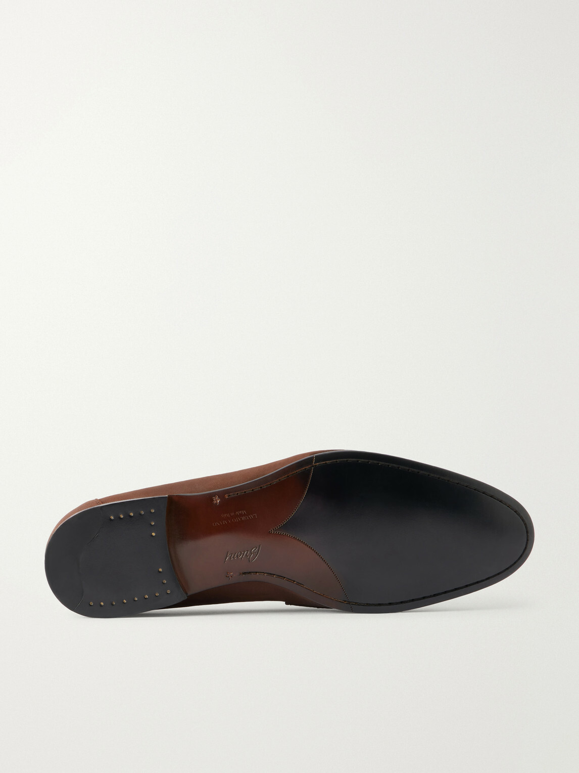 Brioni - Nubuck Penny Loafers - Brown