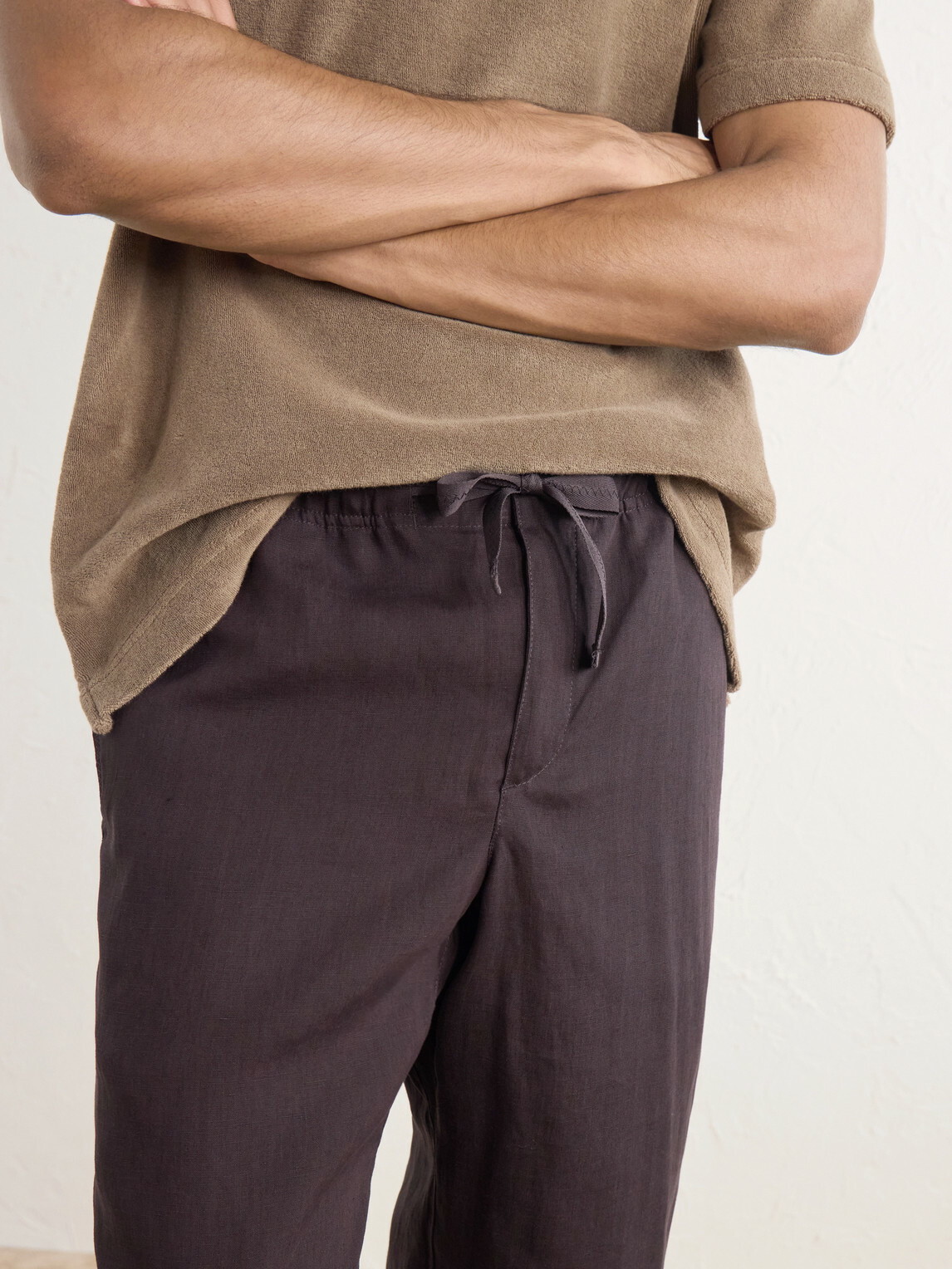 Orlebar Brown - Alex Straight-Leg Linen Trousers - Brown