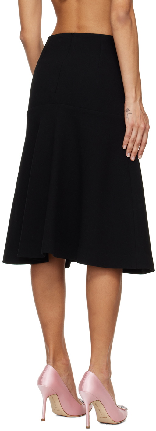 KIMHĒKIM Black Flared Midi Skirt