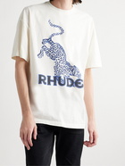 Rhude - Printed Cotton-Jersey T-Shirt - Neutrals