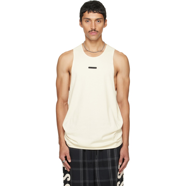 Photo: Fear of God ESSENTIALS Off-White Essential Tank Top