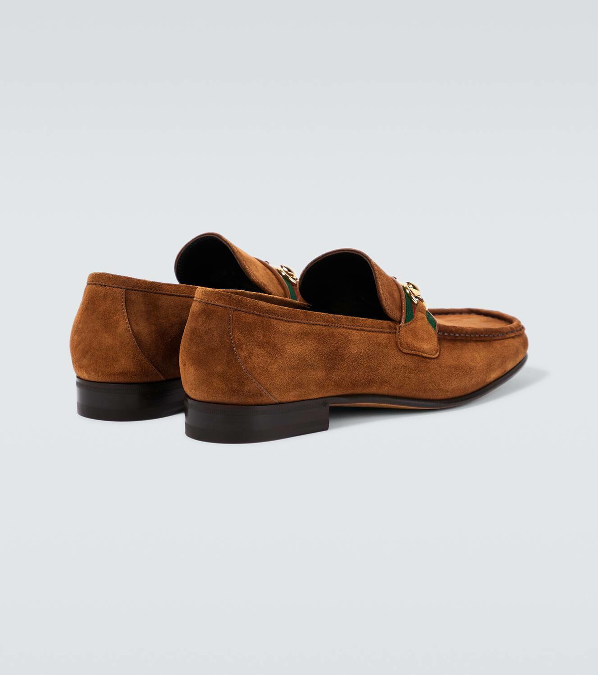 【関税&送料込】Gucci Pastel Green Suede Loafers Gucci Jordaan suede loafers in green - Gucci | Mytheresa