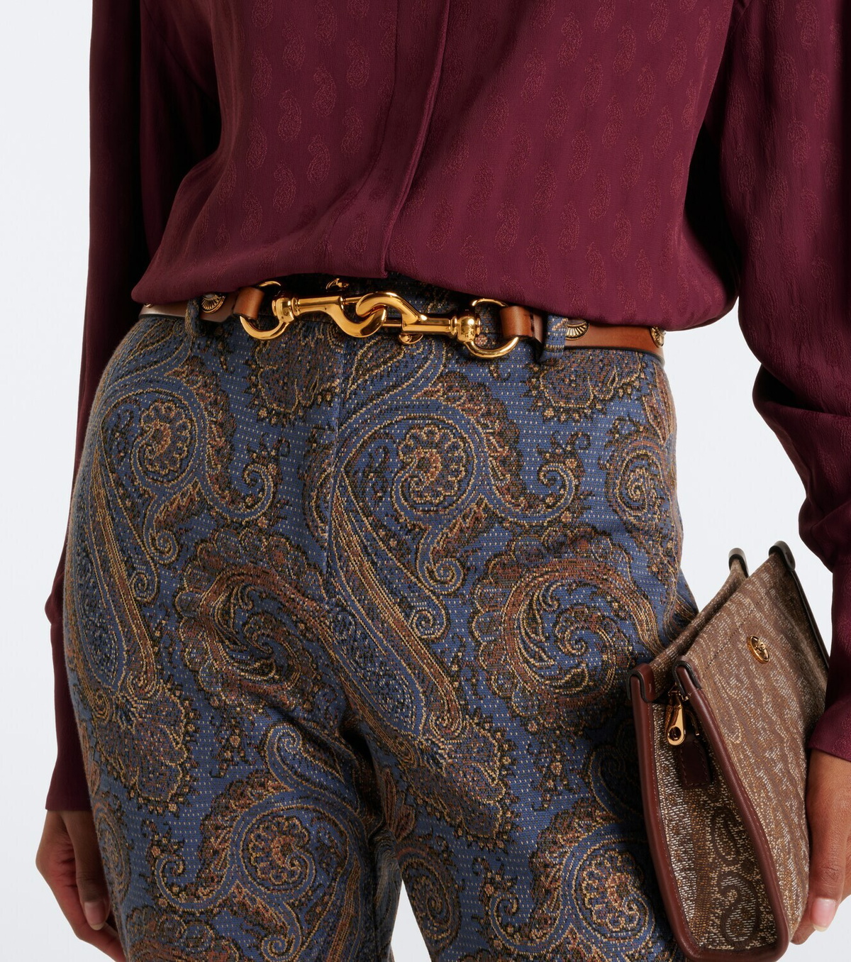 Etro Studded leather belt