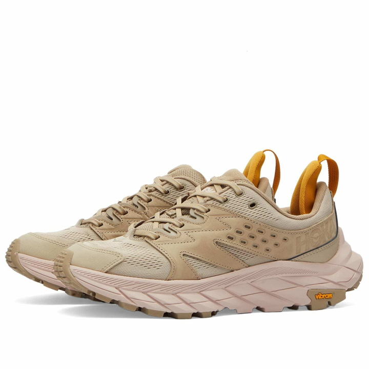 Photo: Hoka One One Women's Anacapa Breeze Low Sneakers in Oxford Tan/Peach Whip