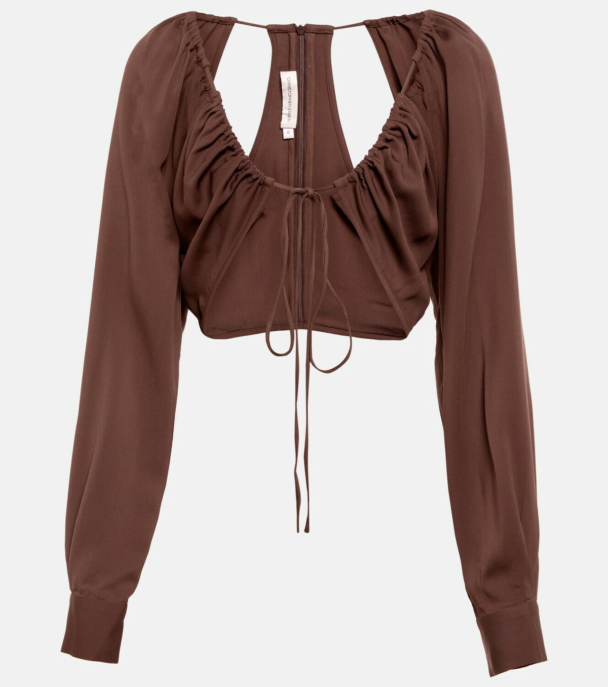 Christopher Esber - Ruched crop top