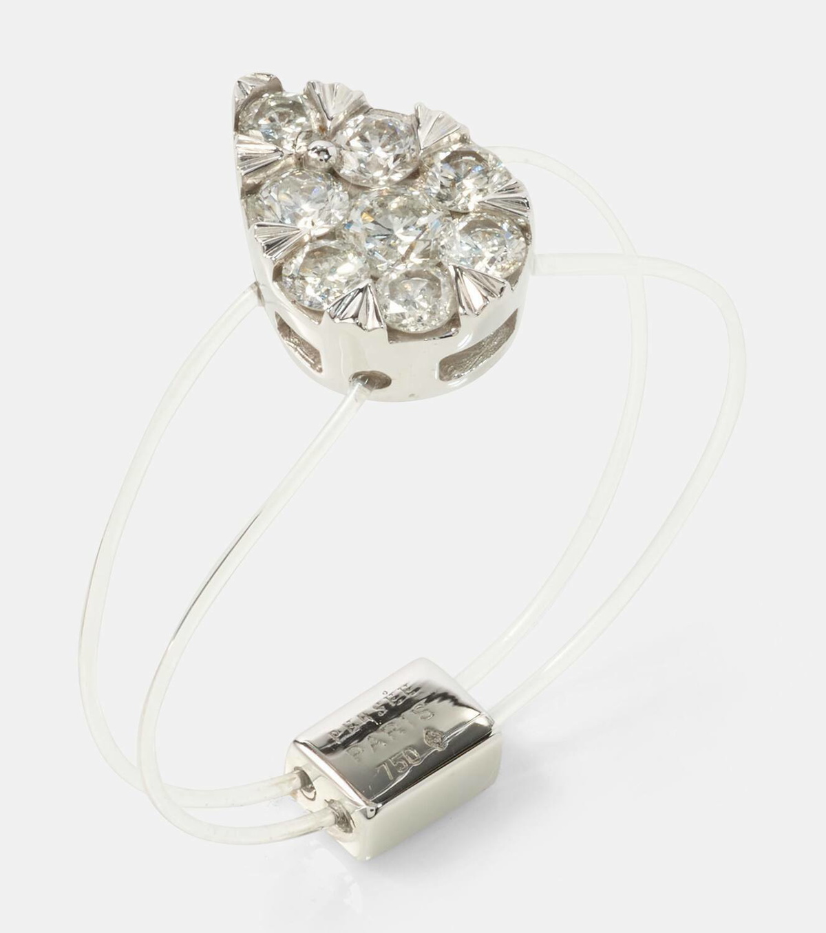 Persée Floating 18kt white gold ring with diamond